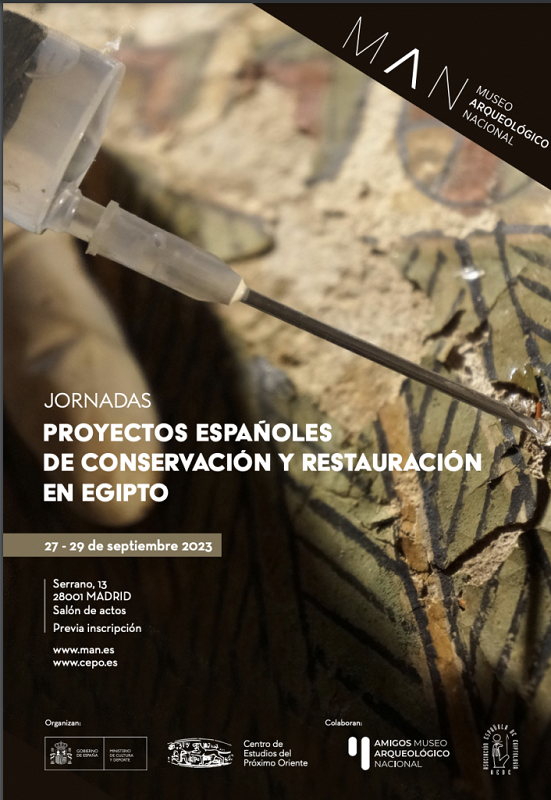 Cartel oficial de las jornadas (imagen: Museo Arqueológico Nacional)